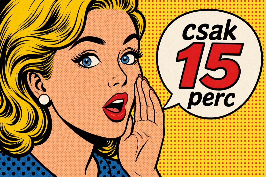 Pop-art nő szövegbuborékkal: csak 15 perc